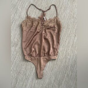 Abercrombie Brown Lace Bodysuit XXS